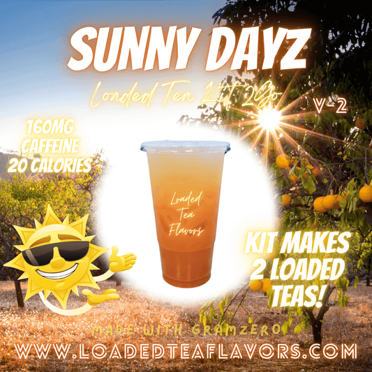 Sunny Dayz Flavored 🏖️ Loaded Tea Kit 2GO ~ Makes 2-32oz Teas