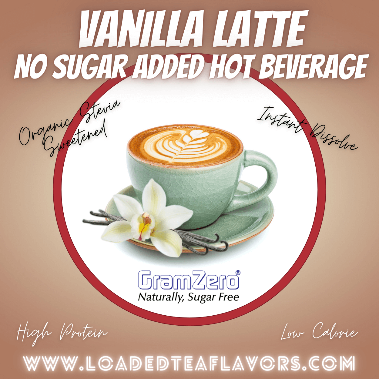 HOT VANILLA LATTE ☕ No Sugar Added | Instant Stevia Hot Beverage Mix