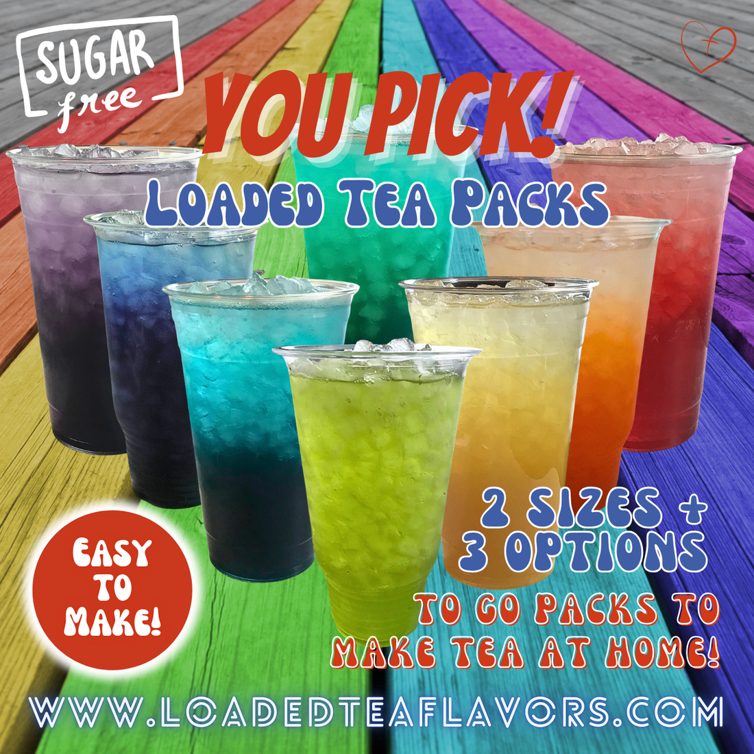 Variety Pack YOU PICK Tea Energy Drinks 🥤 Loaded Tea Mix 2GO Packets ...