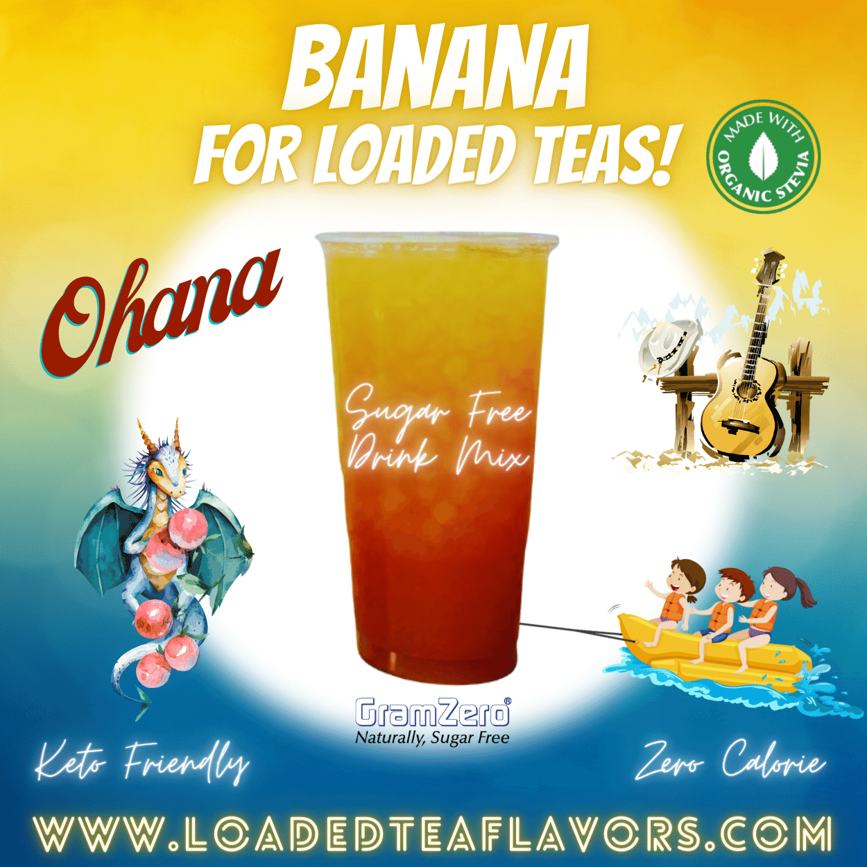 BANANA Sugar Free Drink Mix 🍌 Loaded Tea Flavoring