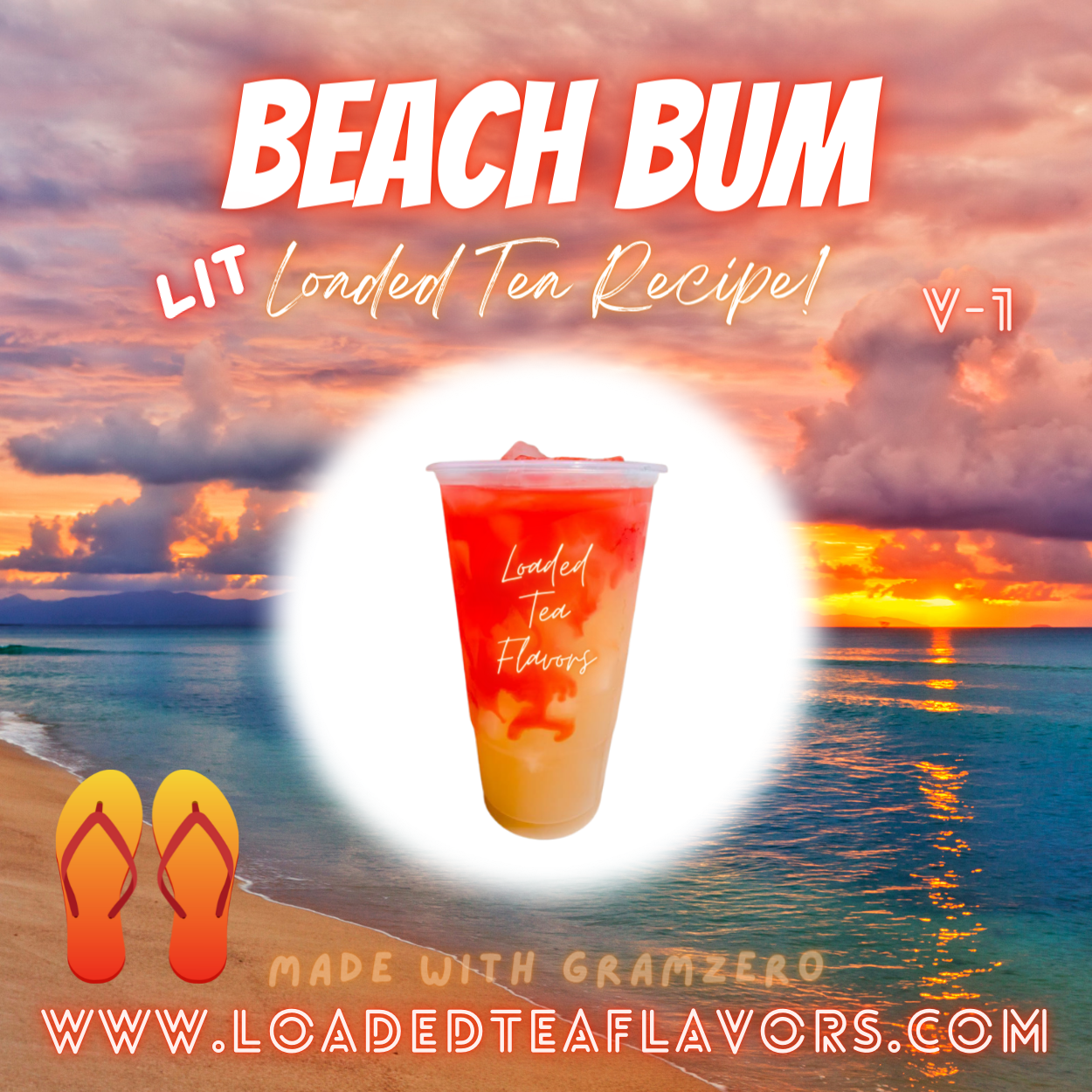 Beach Bum Flavored 🏄‍♂️  Loaded Tea Recipe