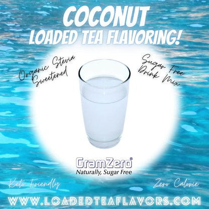 Coconut Loaded Tea Flavoring Sugar Free Drink Mix Without Aspartame or Artificial Sweeteners GramZero Beverage Mixes
