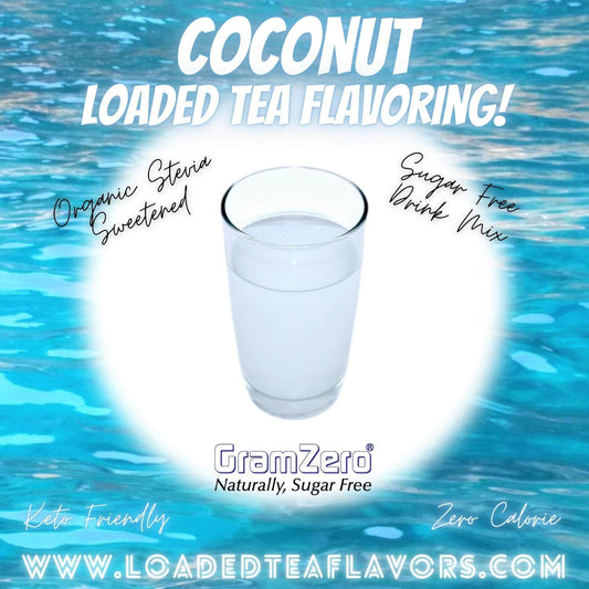 Coconut Loaded Tea Flavoring Sugar Free Drink Mix Without Aspartame or Artificial Sweeteners GramZero Beverage Mixes
