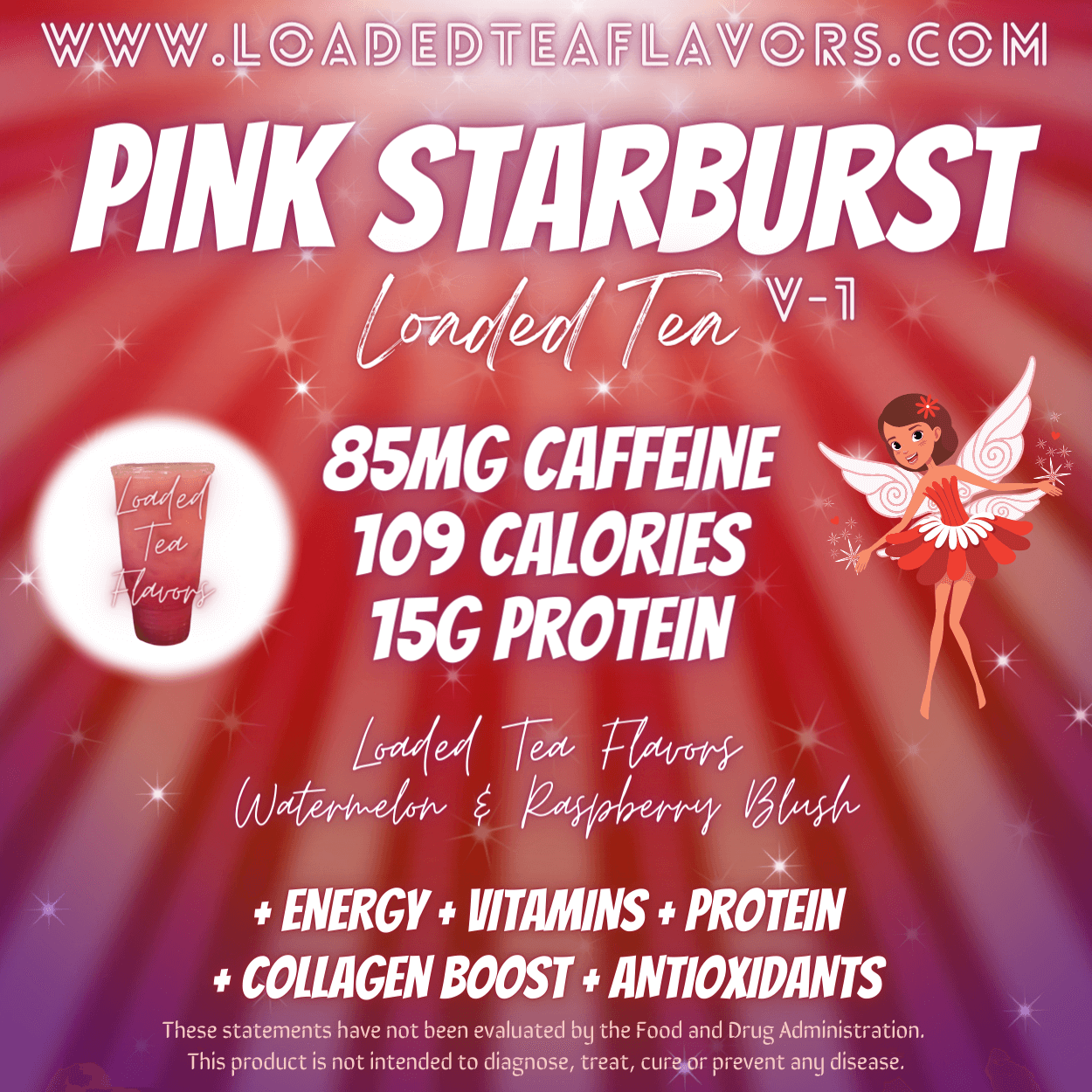 Pink Starburst Flavored 🌟 Loaded Tea Recipe