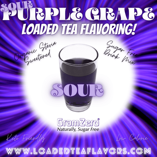 Sour Purple Grape Loaded Tea Flavoring Sugar Free Drink Mix Without Aspartame or Artificial Sweeteners GramZero Beverage Mixes